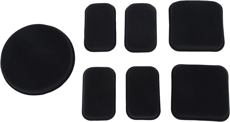 EVGATSAUTO Universal Motorcycle Helmet Padding Kit, 7-Piece EVA Foam Liner Cushion Inserts, Black, Breathable Comfort Headgear - Image 1